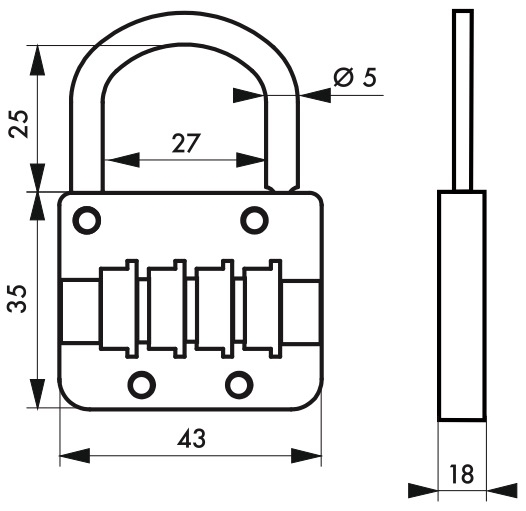 Cadenas à chiffres M54 Thirard