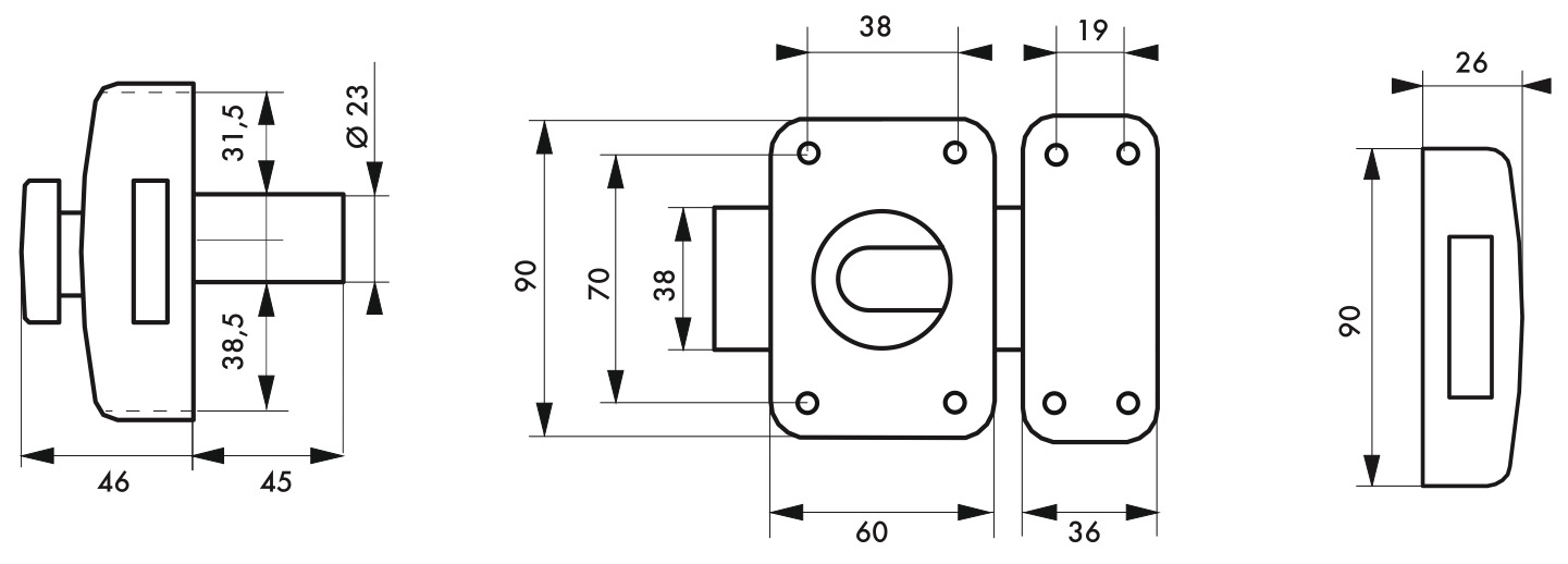 Verrou de sûreté - Bouton 92315 Thirard