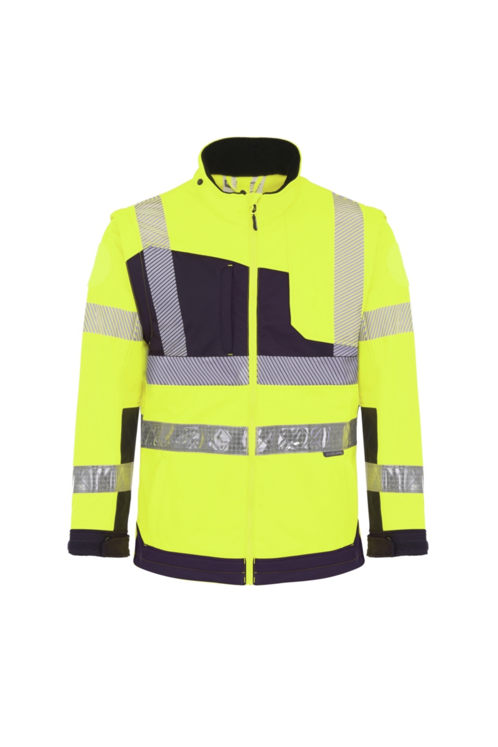 Veste softshell haute-visibilité femme - 3389 Jaune fluo/Marine