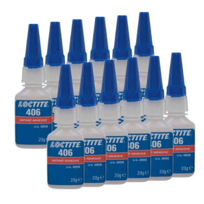 Colle 406 cyanoacrylate - Lot de 12 1919334 Loctite