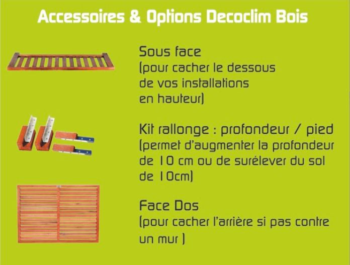 Cache Climatiseur extérieur en bois Thermo Chauffé