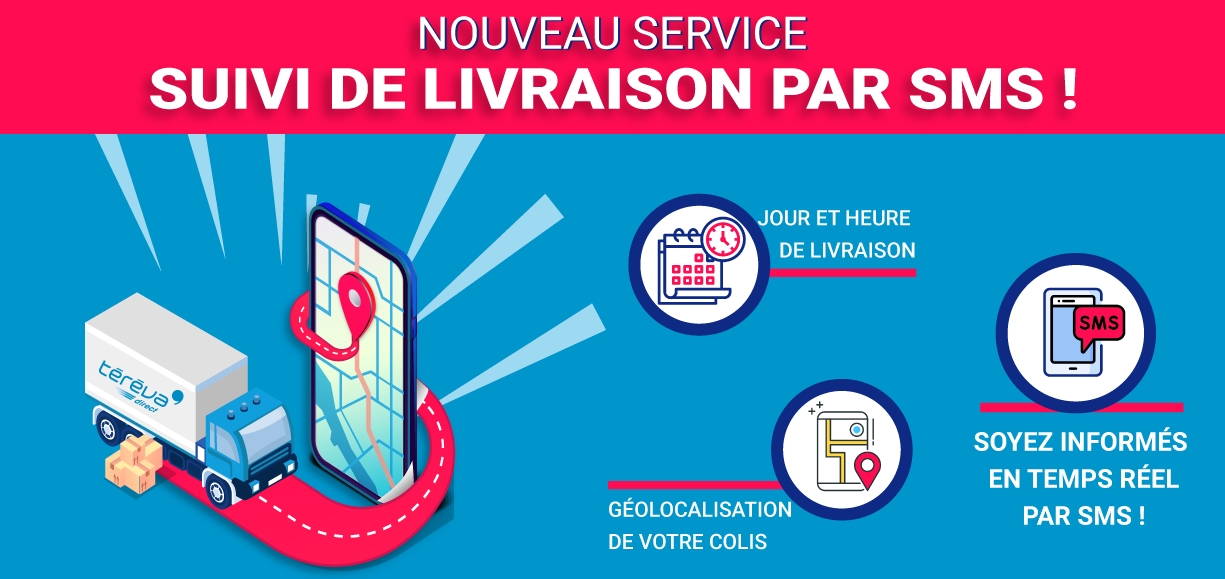 Bandeau de présentation du service de Livraison Suivie par SMS