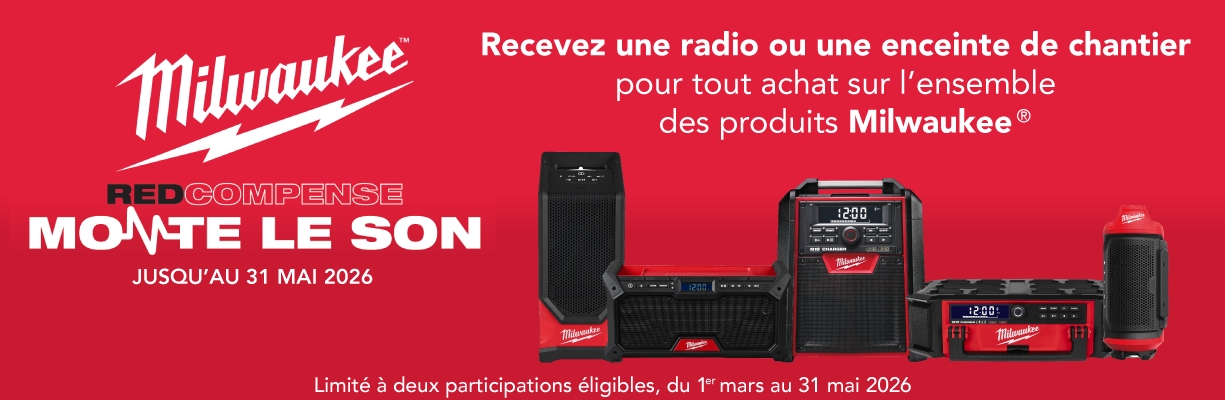 Redcompense monte le son Milwaukee - Conditions