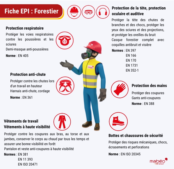 epi du forestier pour l'élagage et le bucheronnage