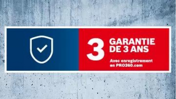 Pictogramme 3 ans de garantie bosch