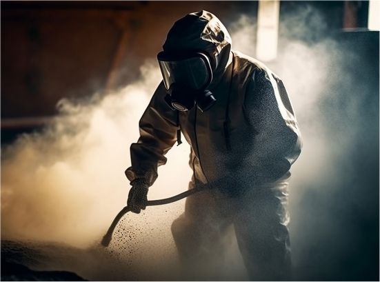 Image d'illustration homme en combinaison travaillant dans la poussière