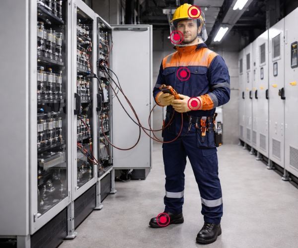 Visuel Intervention sur poste électrique / onduleur