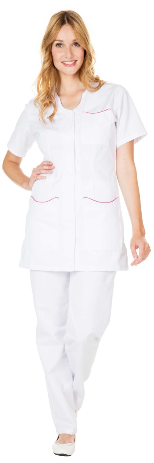 Tunique femme Laurie manches courtes - Blanc / Rosa Molinel Hasson