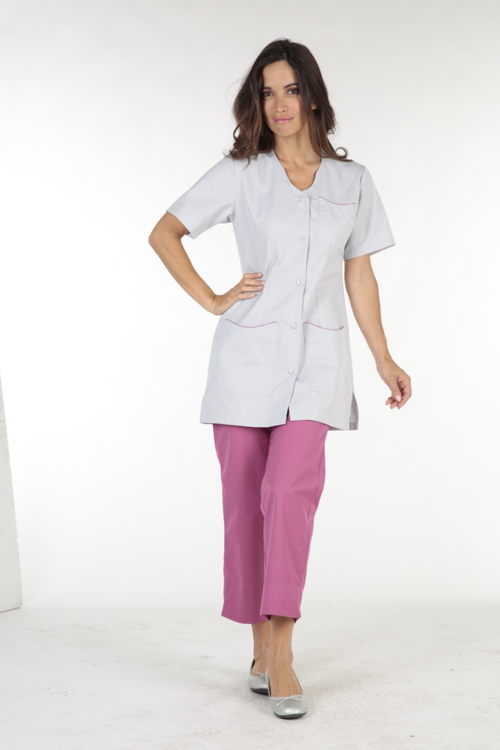 Tunique femme Laurie manches courtes - Girs perle Molinel Hasson