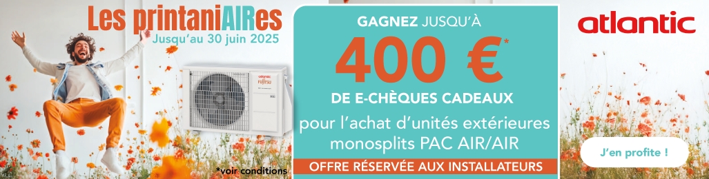 Du 1er avril au 30 juin 2025, découvrez Les printaniAIRes - Atlantic et recevez jusqu'à 400€ de e-chèques cadeaux.