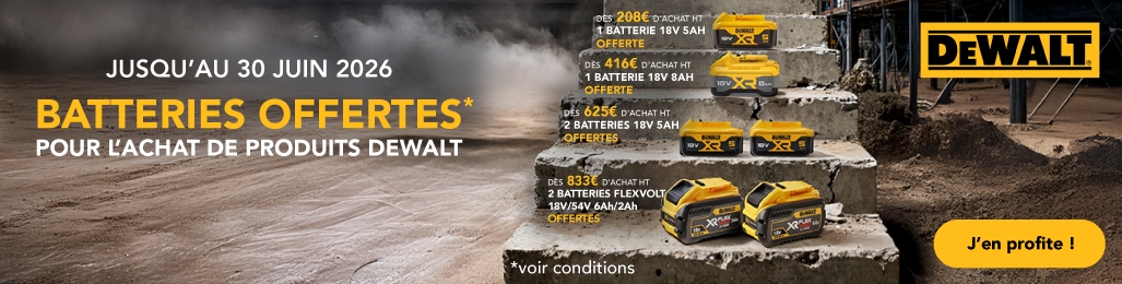 Offres batteries DEWALT - conditions 