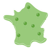 Carte France dépot déchets