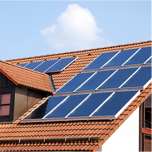 Image de panneaux solaires sur une toiture