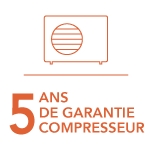 Logo 5 ans de garantie compresseur