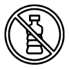 pictograme d'une bouteille en plastique barré