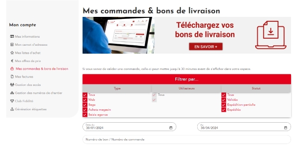 Récapitulatif de commande