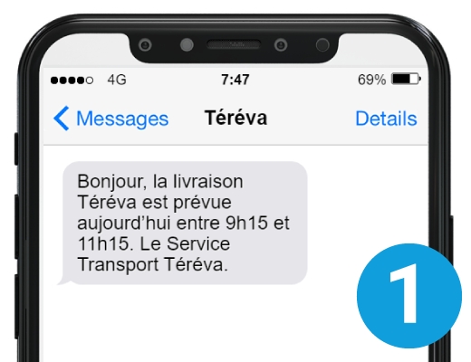 SMS début de la tournée
