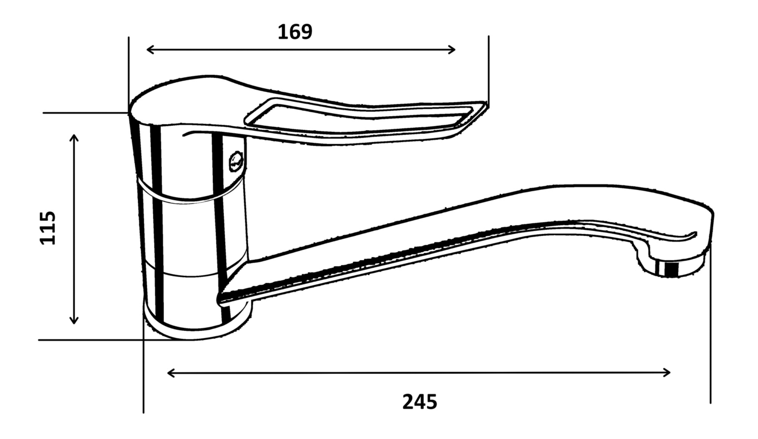 Mitigeur évier Sodi C3 - Bec mobile Aquance