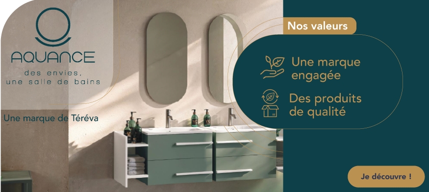 Aquance, la marque exclusive référente de Téréva pour l’univers de la salle de bains