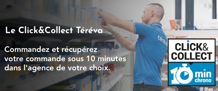 Avec le Click &amp; Collect de Téréva, commandez en ligne et récupérez vos achats en agence en seulement 10 minutes. Bénéficiez d&#39;une priorité en caisse et cumulez vos avantages fidélité !