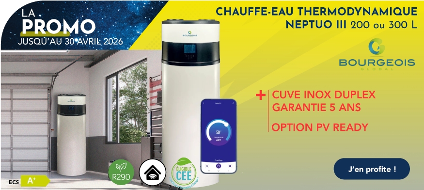 Chauffe-eau thermodynamique Neptuo III - R290 Bourgeois Global