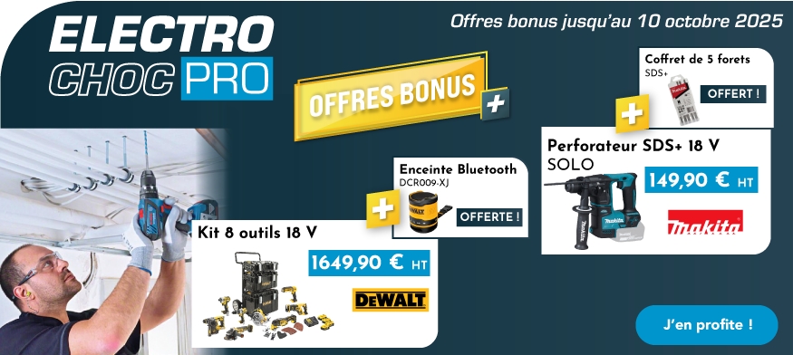 La promotion Electrochoc PRO est valable du 08 septembre au 31 décembre 2025