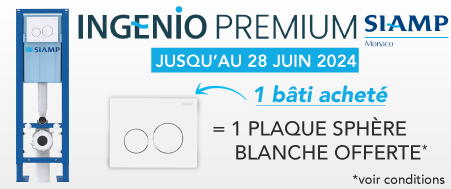Lot 1 Bâti-support Ingénio Premium + Plaque de commande Sphère Ingenio Siamp