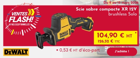 Scie sabre compacte XR 12V brushless Solo DeWalt