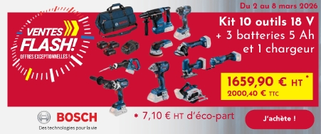 Kit 10 outils 18 V + 3 batteries 5 Ah et 1 chargeur Bosch Professional