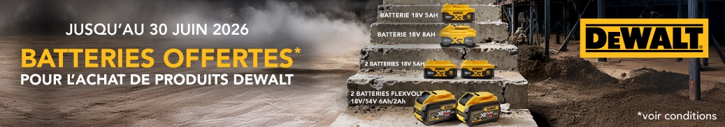 Offres batteries DEWALT - conditions