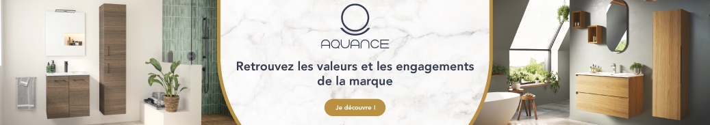 Découvrez la marque exclusive Aquance, avec l'ensemble de ses produits de bain, douche, WC, robinetterie de salle de bain et de cuisine, ou encore ses meubles et accessoires de salle de bain.