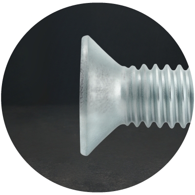 Vis à tête fraisée affleurante pour surfaces planes