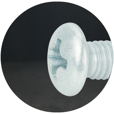 Vis à tête bombée pour finitions visibles