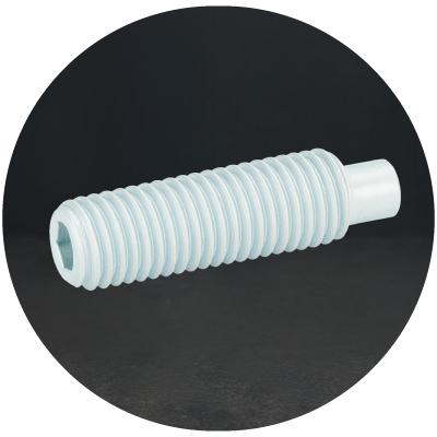 Vis sans tête bout téton pour centrage dans logements pré-percés