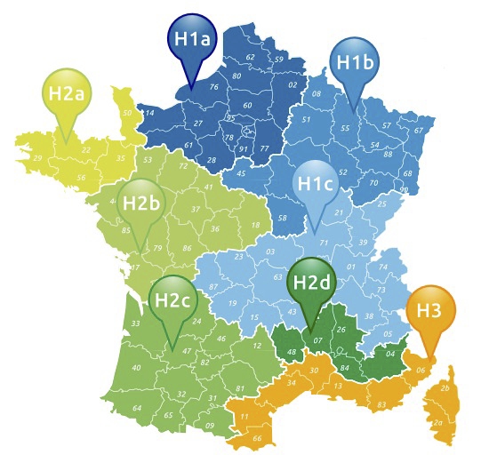 carte zones climatiques