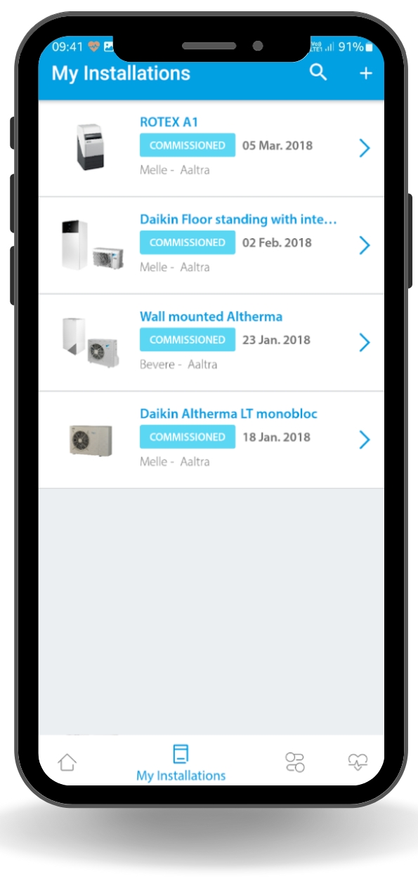 interface my installations e-care