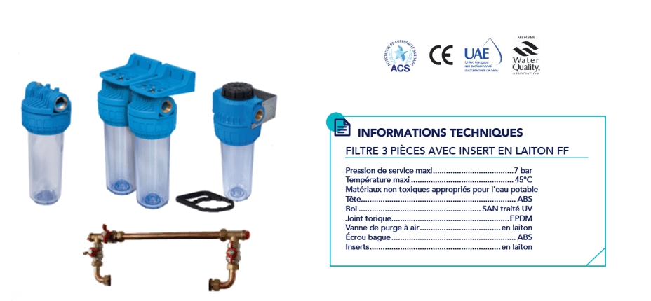 Filtration de l'eau: cartouche filtration 3+1 gratuite robinet