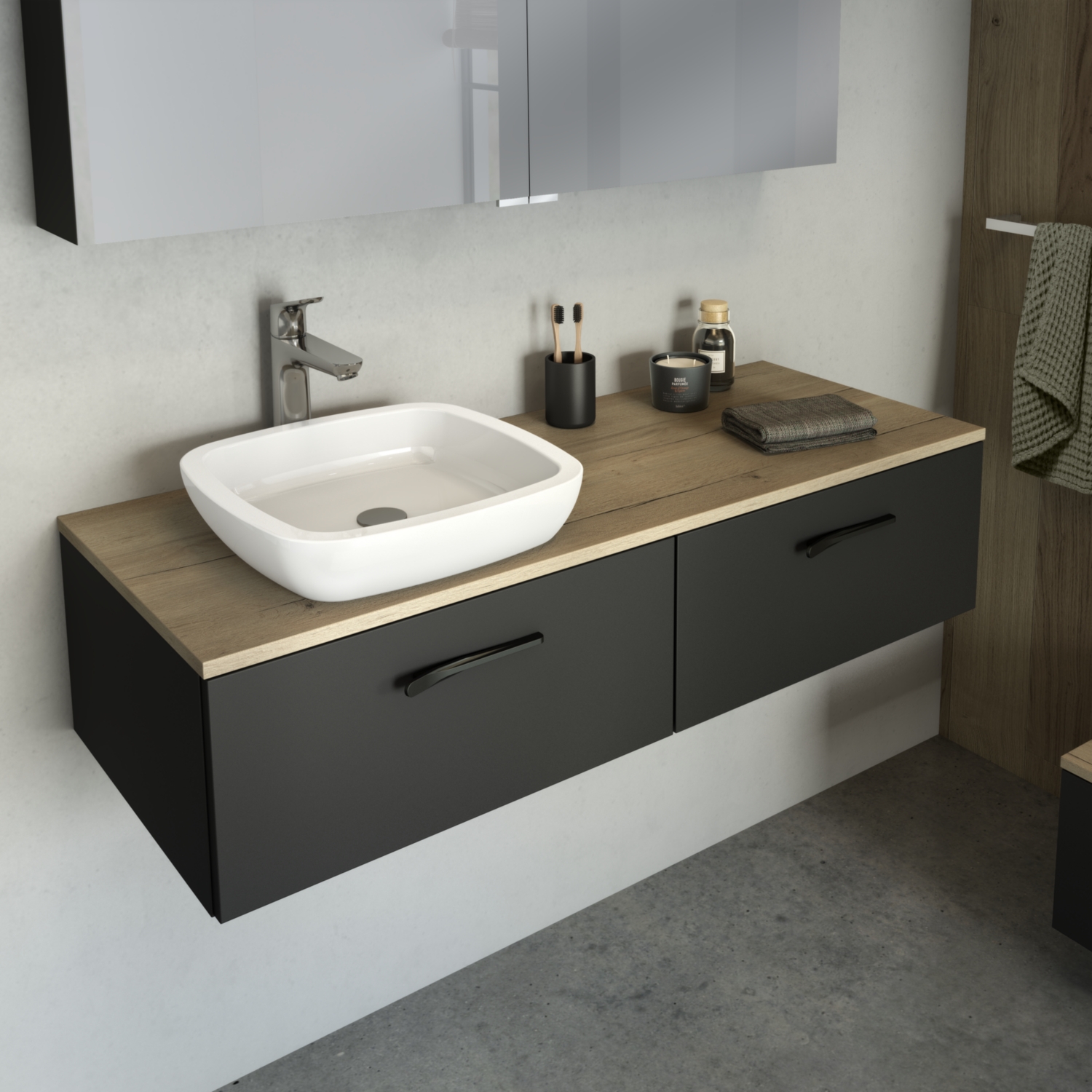 Vasque et plan de toilette