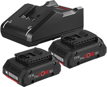 Pack 2 batteries 18V / 4 Ah + chargeur - Bosch Professional