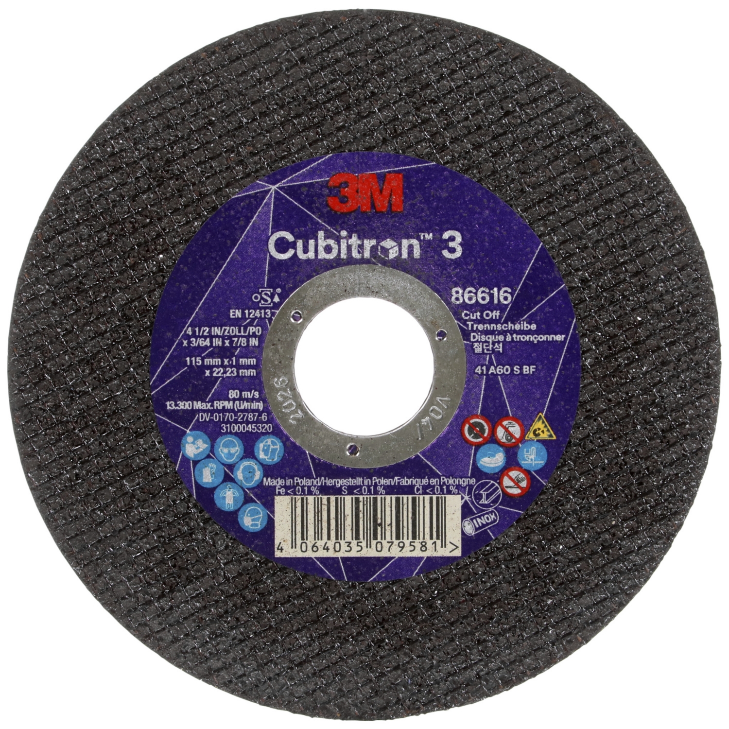  Disque à tronçonner plat Cubitron 