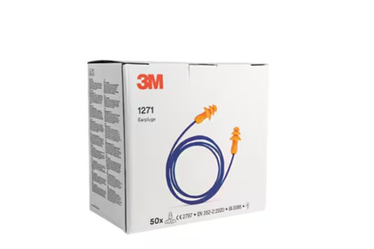 Boite de sachets individuels de bouchons antibruit réutilisables 1271 3M Protection