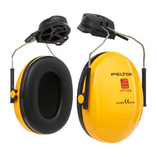 Coquilles antibruit jaune Optime I avec attaches P3E SNR 26 dB 3M Protection