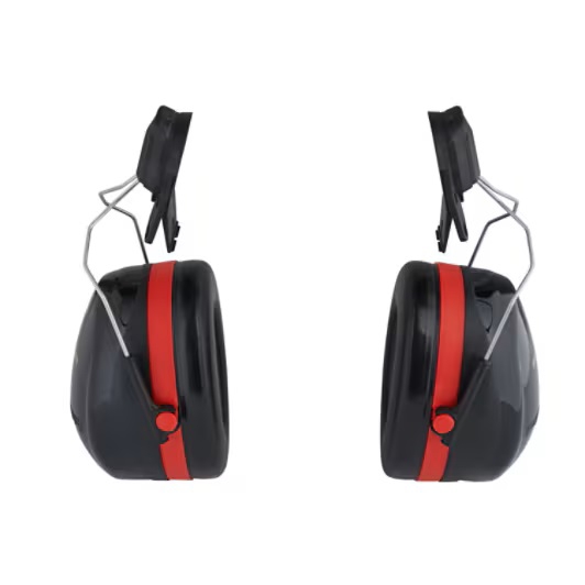 Coquilles antibruit noir / rouge Optime III avec attaches P3E SNR 33 dB 3M Protection