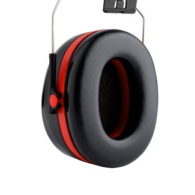 Coquilles antibruit noir / rouge Optime III avec attaches P3E SNR 33 dB 3M Protection