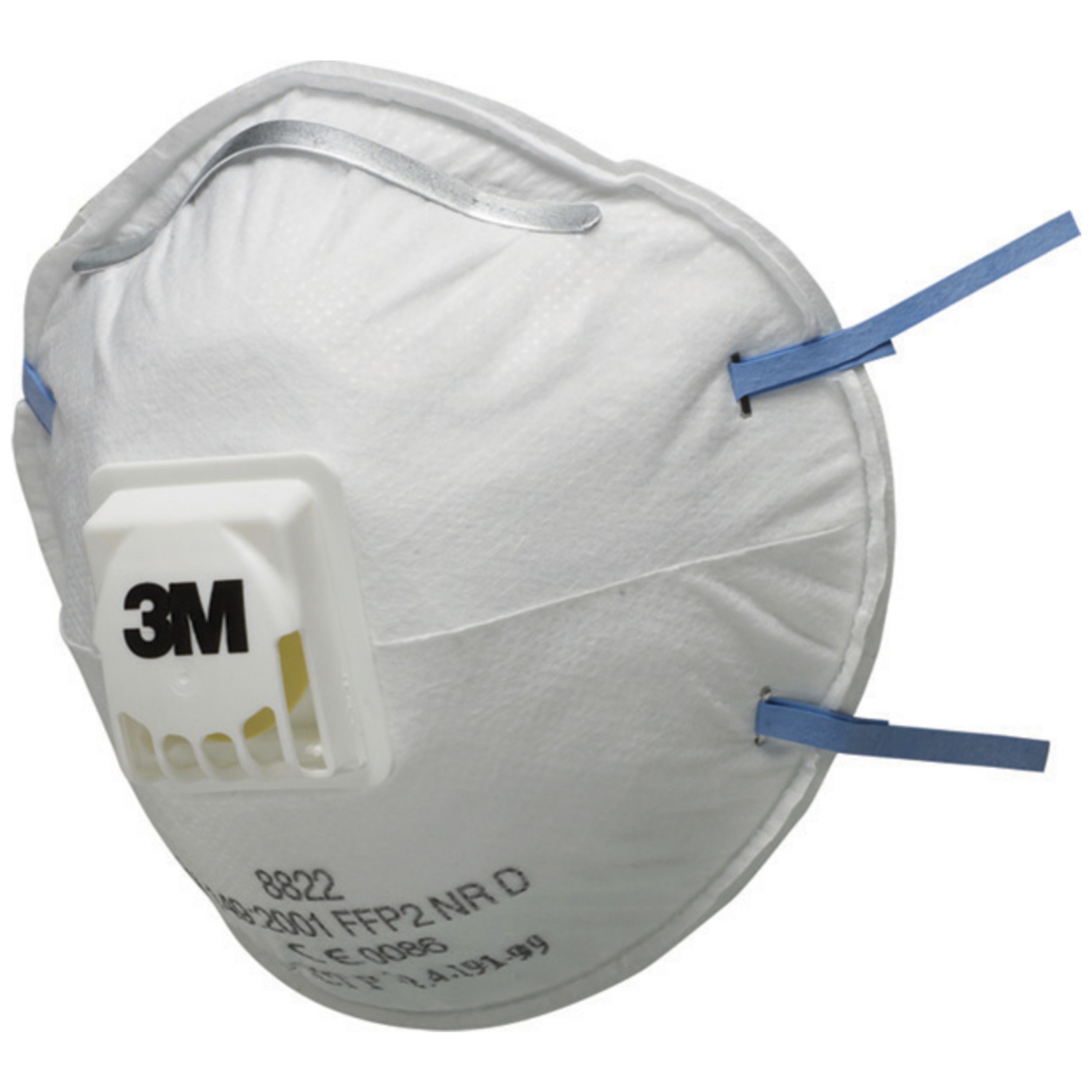 Masque coque jetable anti-poussière avec soupape série 8822 - FFP2 NR D 3M