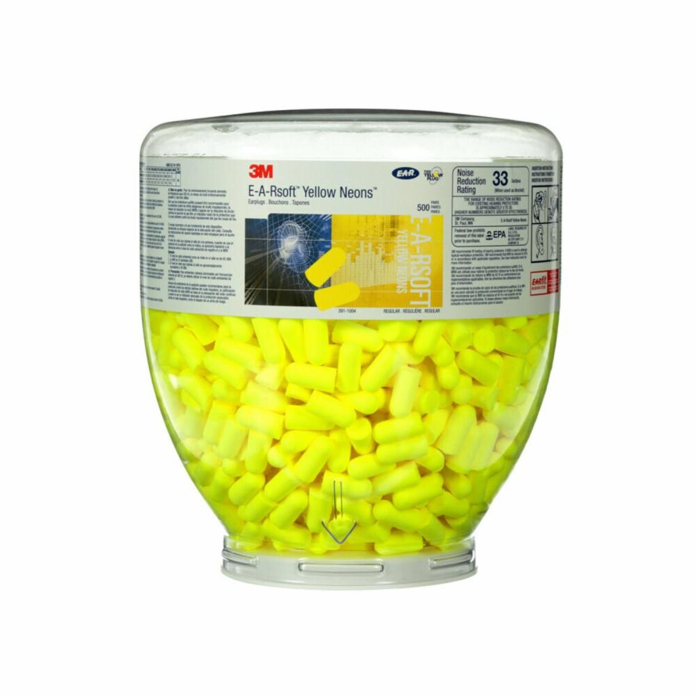 Bouchons antibruits Earsoft Yellow Neons PD-01 SNR 36 dB PU 3M Protection