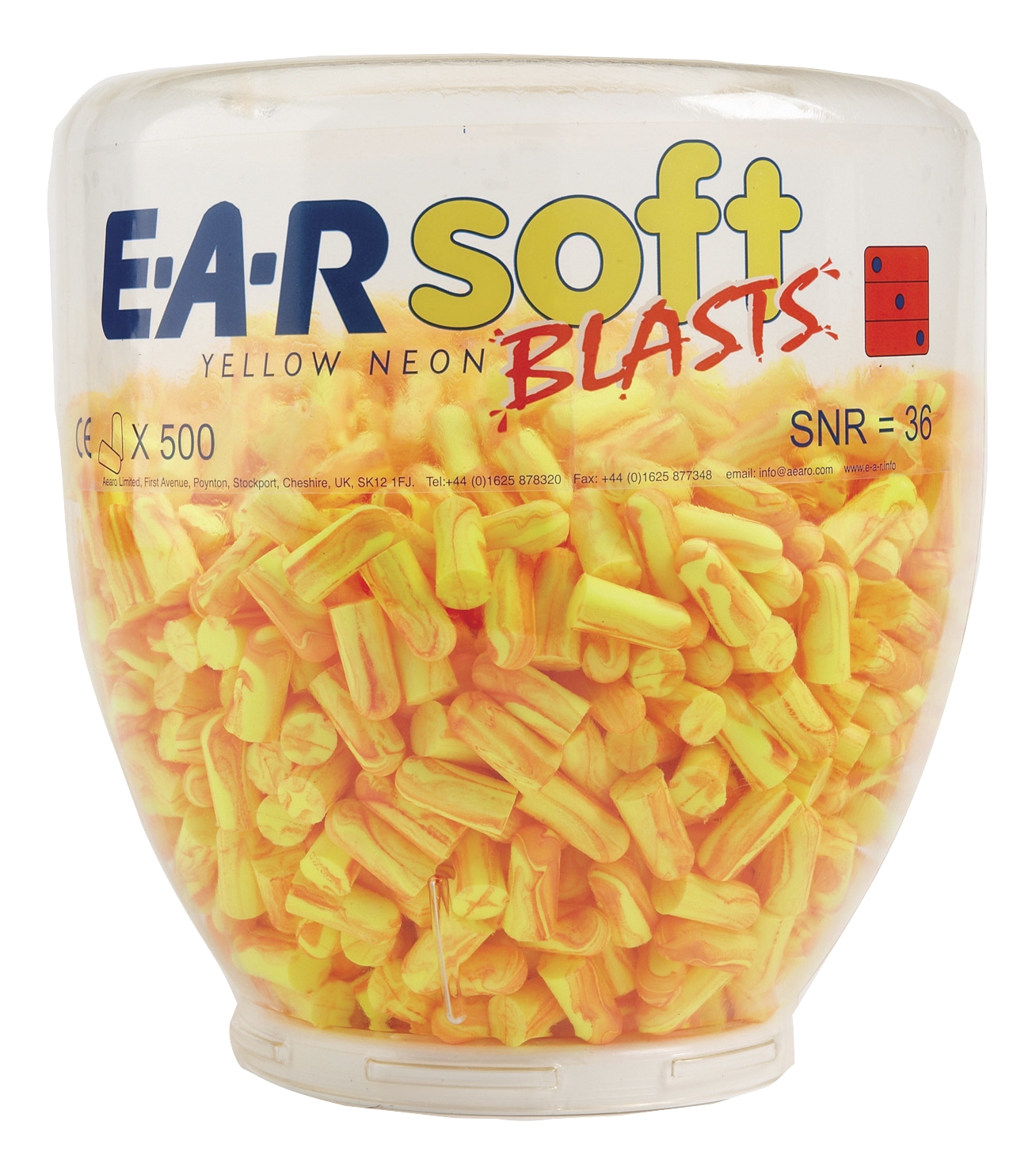Bouchons d'oreille 3M, 200 paires / boîte, E-A-Rsoft Yellow Neons 310-1250,  sans cordon, jetables