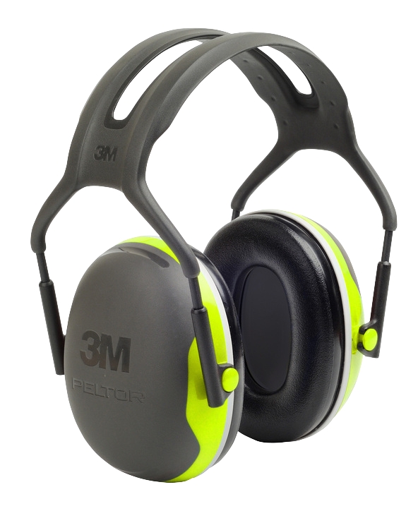  Casque antibruit vert fluo Série X avec serre-tête SNR 33 dB 