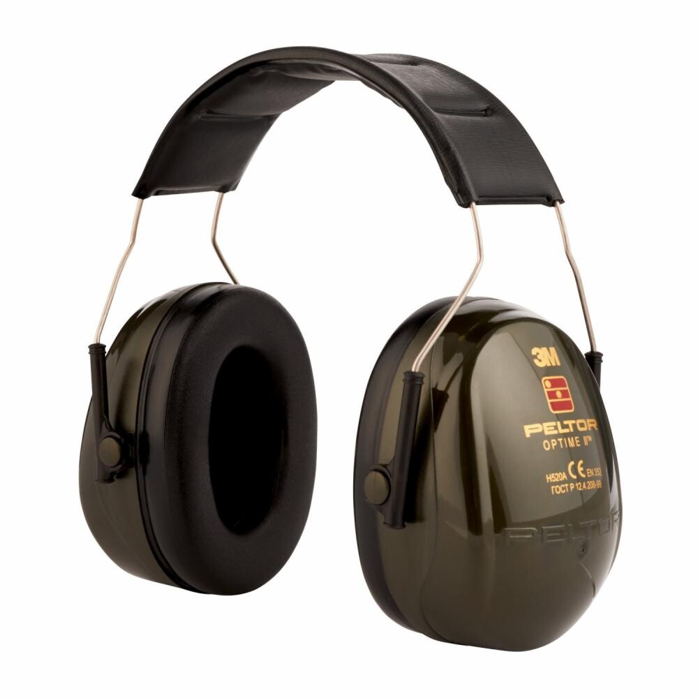 Casque antibruit noir Optime II avec serre-tête SNR 31 dB 