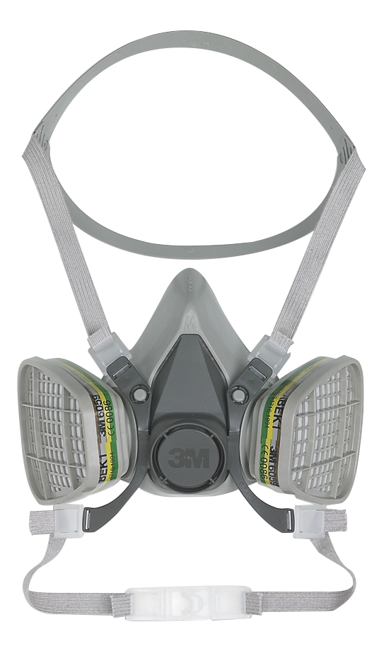 Demi-masque de protection respiratoire de la série 6000 de 3M. Large.